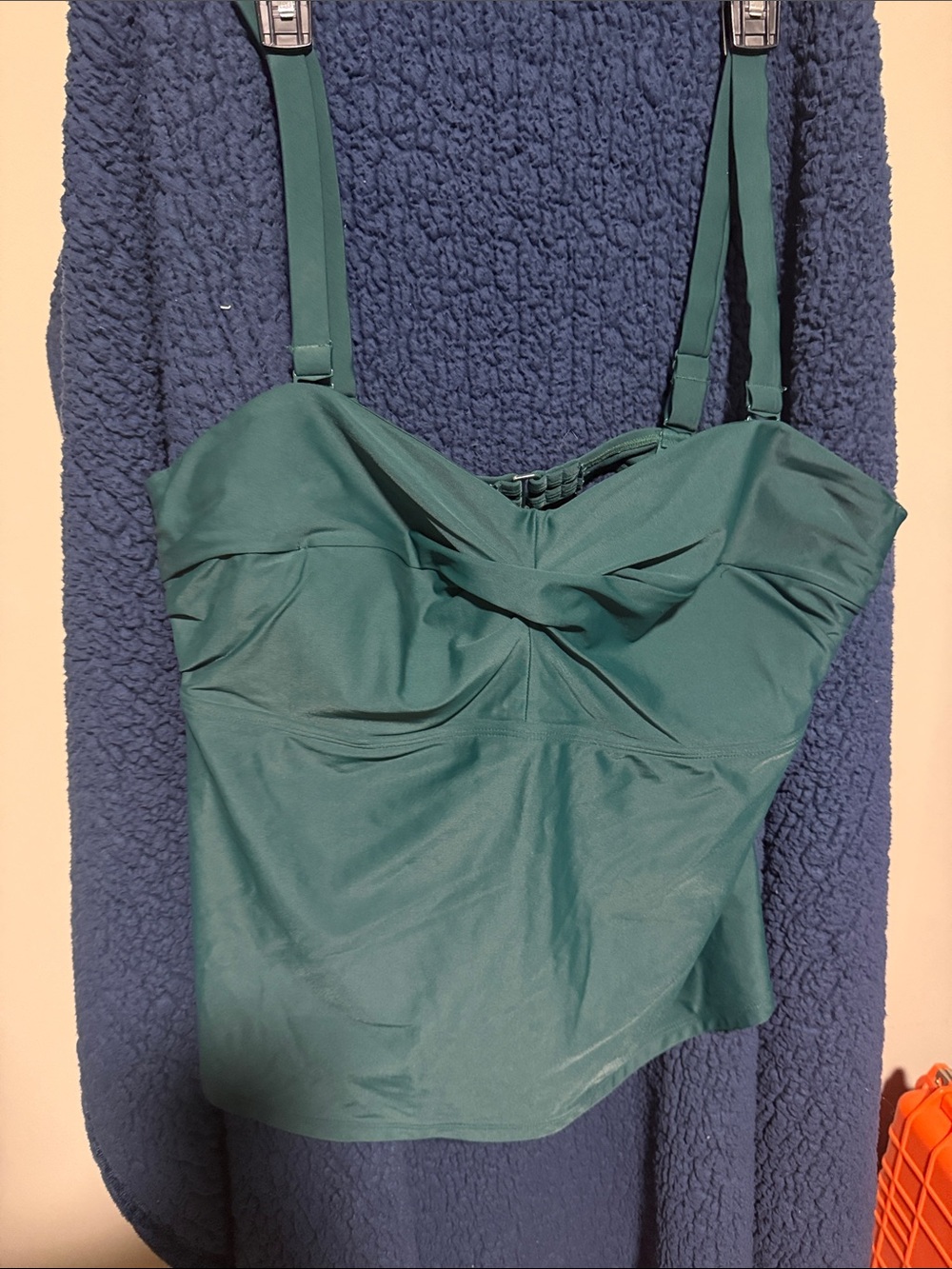 Old Navy Green Tankini Swim Top with Adjustable Straps, Underwire - Size 2X (143